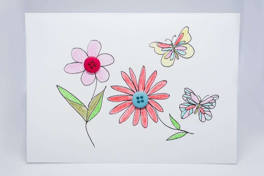 5.Kaart bloemen en vlinders